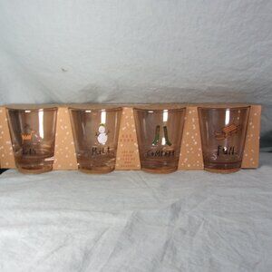 11 oz winter Rae Dunn dof (double old fashioned) glasses NIB (w2660)